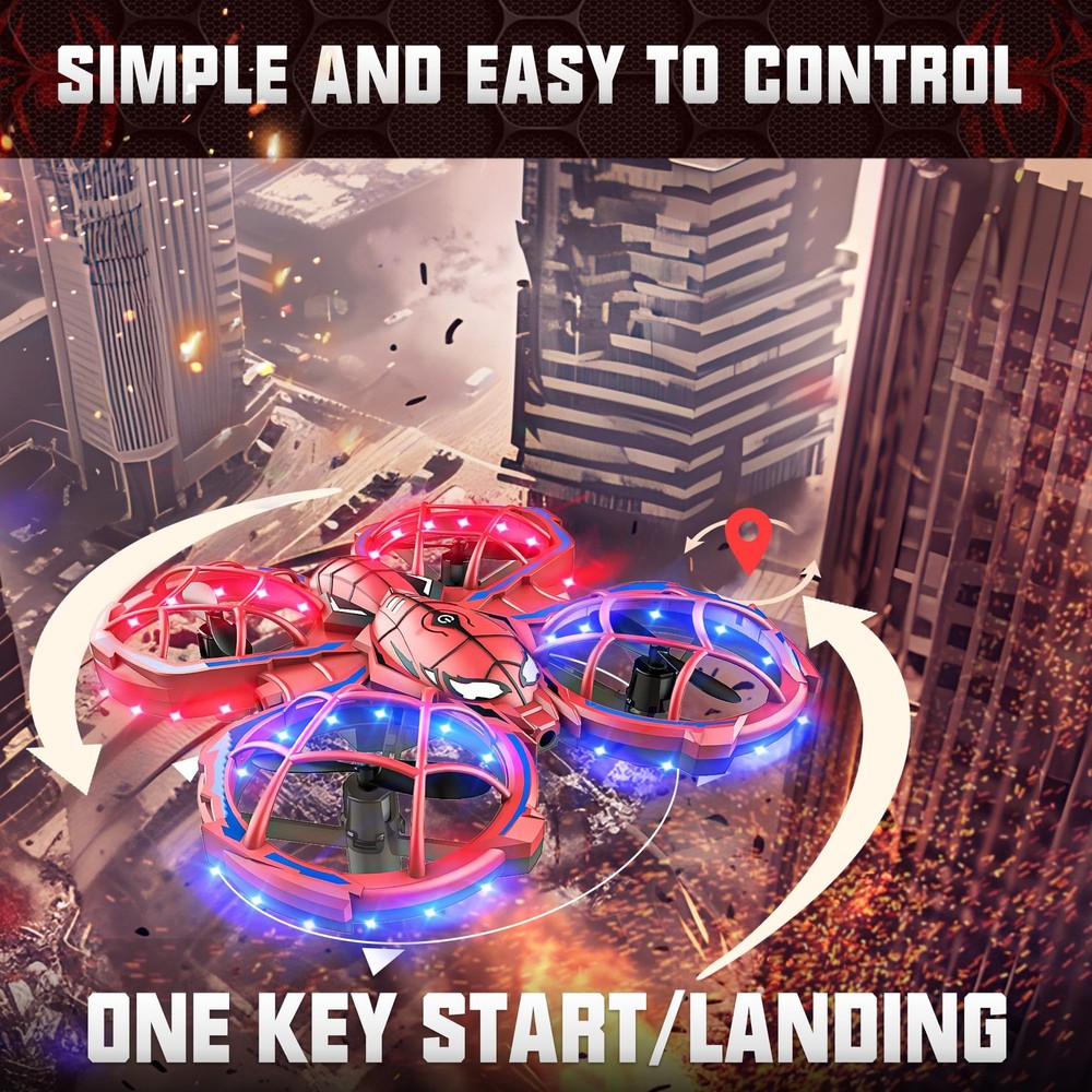 Mini Drone Easy to fly Beginner, LED Remote Control Drones, RC Quadcopter wit...