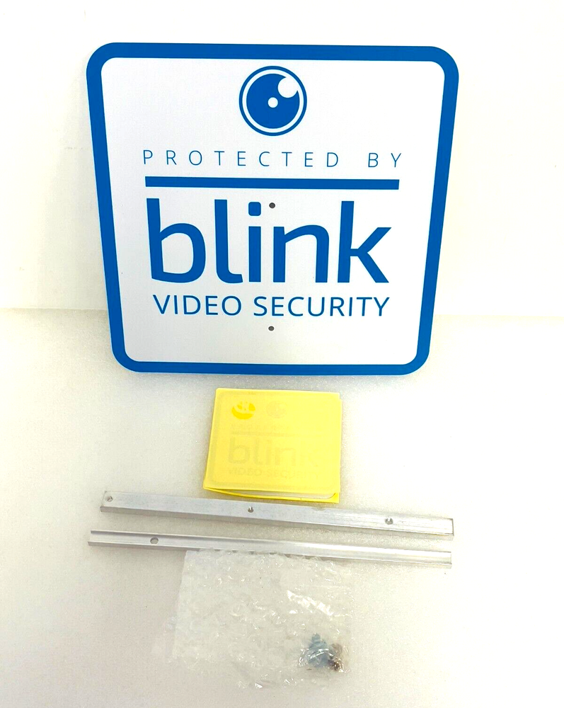 Blink Video Security Camera Yard Sign 9"x9"+ 2 Window Stickers, New