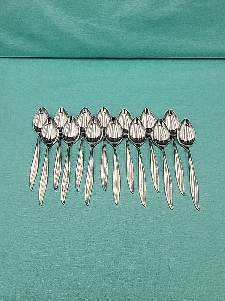 Oneidacraft Deluxe TEXTURA  14 pc Teaspoons Stainless Flatware 6"