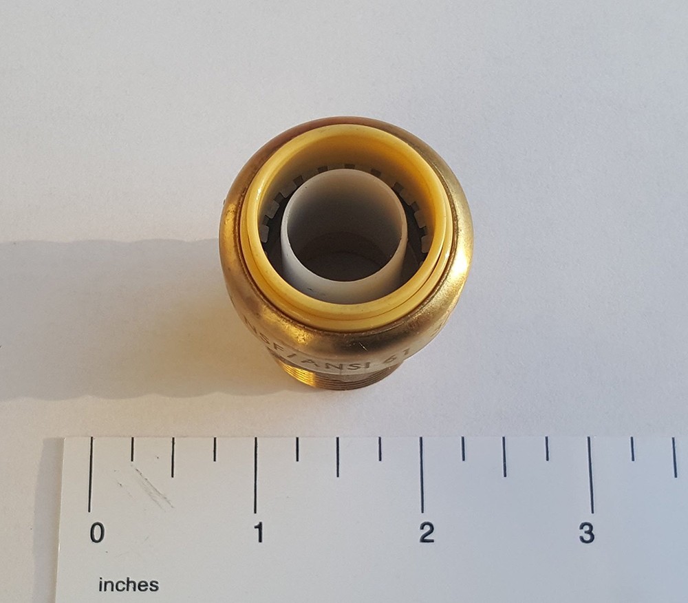 1 PC. 3/4" PUSH FIT X 3/4" MALE THREADED ADAPTER, U134LF