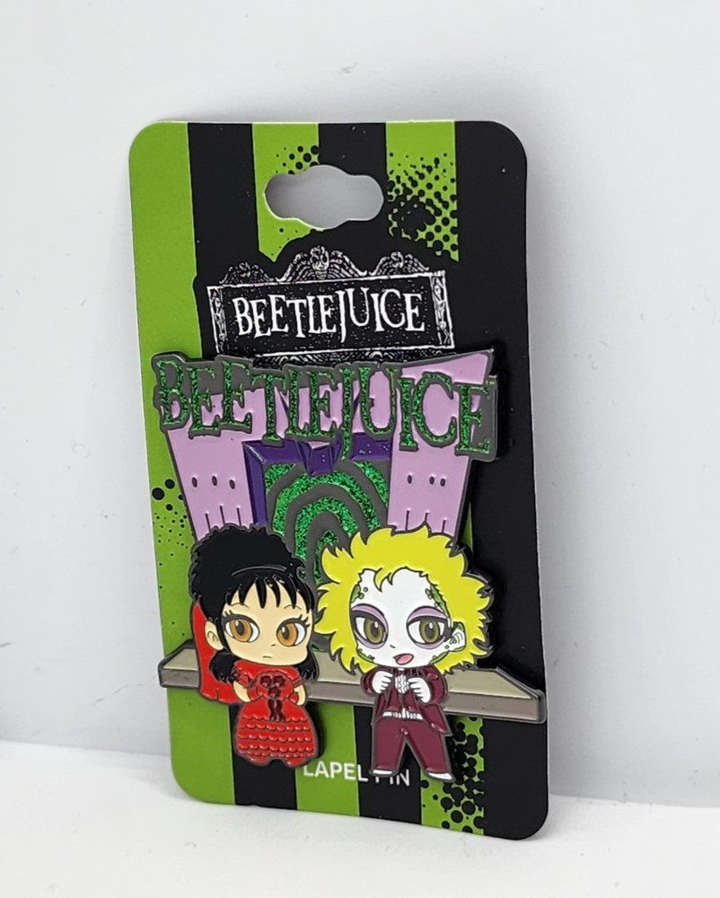 Beetlejuice and Lydia Deetz Wedding Lapel Pin, Bioworld