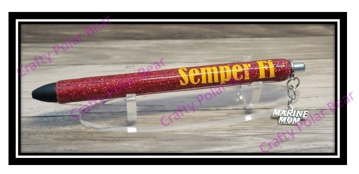 Personalized Custom Glittered Epoxy Pens w/Refill Handmade