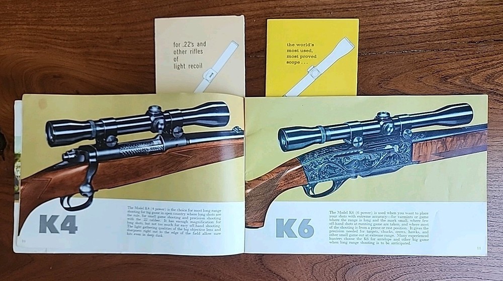 Weaver Scopes Catalog & Pamphlets Model K, Model B, 1960 Catalog