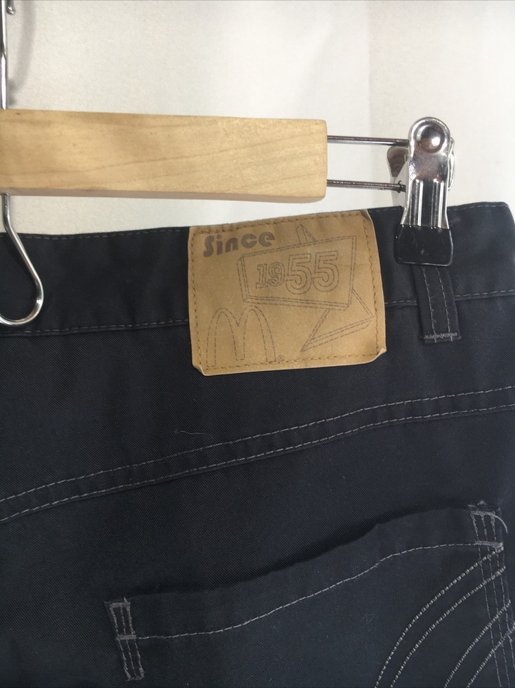 Timeless Elements For McDonalds Men Size 32X32 Black Work Employee Uniform Pants