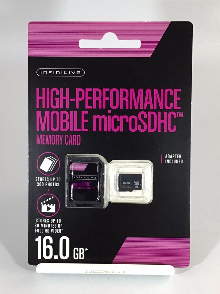 New Infinitive High Performance Mobile microSDHC Memory Card, 16GB