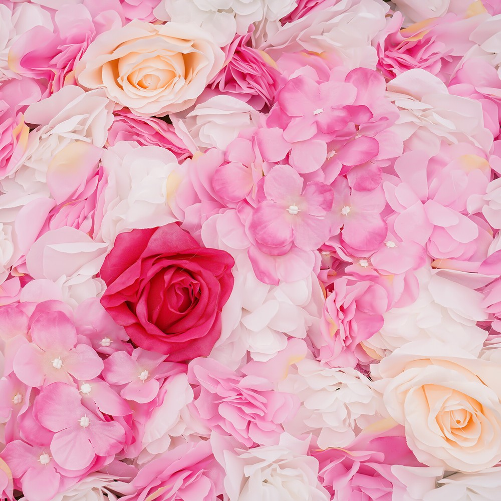 1m Artificial Rose Hydrangea Flower Wall Panels Wedding Bouquet Display New