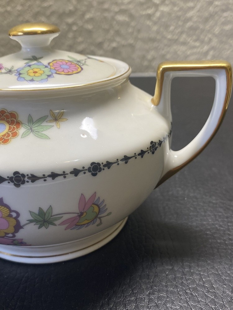 Phoenix China Czech Creamer Double Handled Floral
