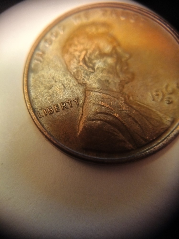 1969 S Lincoln Penny Cent Wide AM FG Error