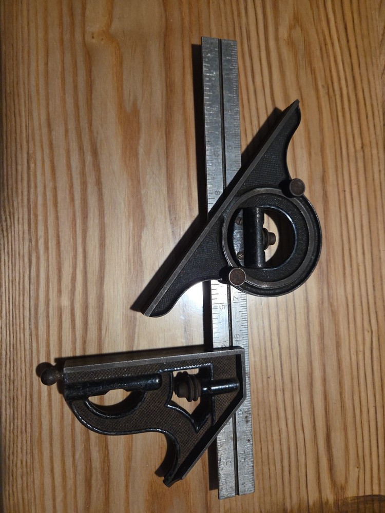 Starrett Combination Square No. 491 Protractor Head bubble level angle finder