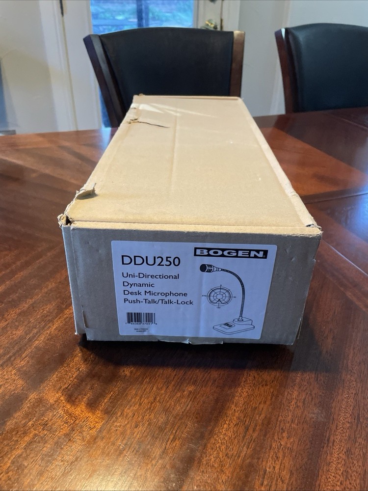 Bogen DDU250 Desktop Push-To-Talk Mic with Lock - Dynamic Uni-Directional