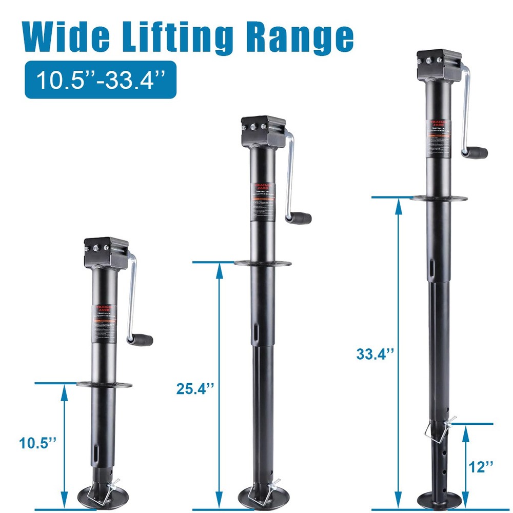 Drill-Powered Adjustable 23" Lift 5000lbs A-Frame Trailer Jack Tongue Stand