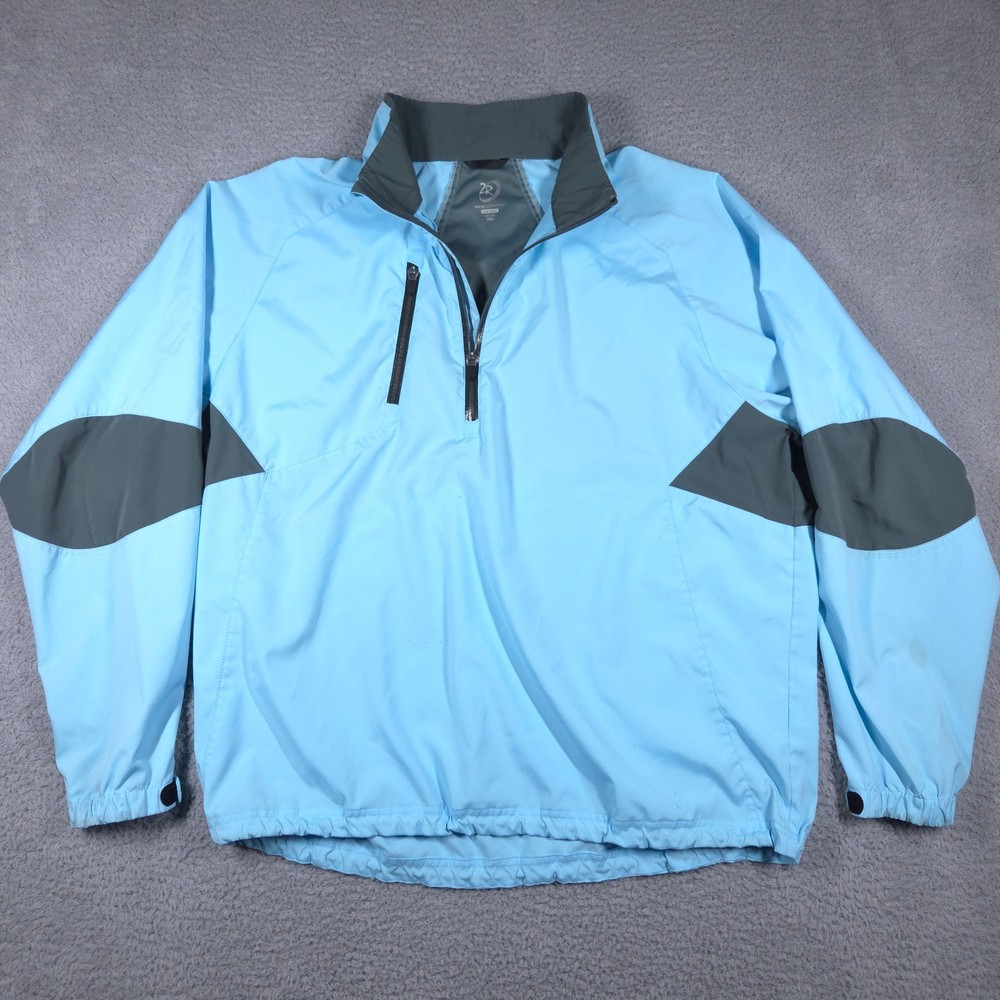 Zero Restriction Tour Series Jacket Men's 2XL Light Blue 1/4 Zip Pullover Golf