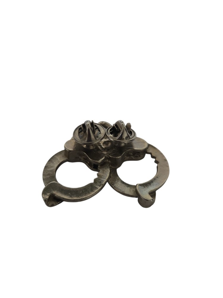 Handcuffs Hat Pin Heavy Well Made with Backs