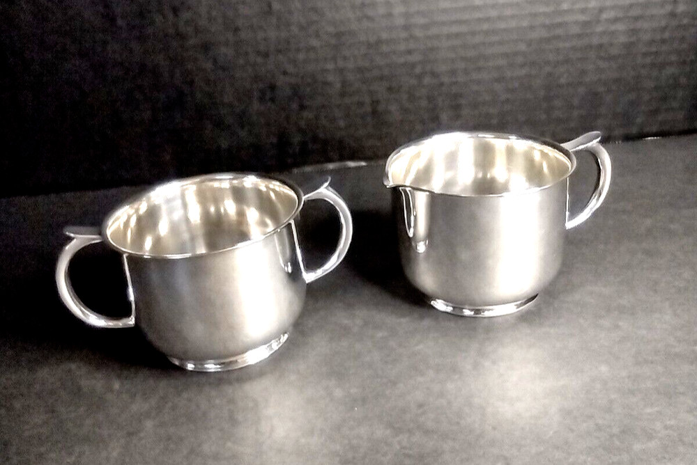 Vintage Armor Silver Co. Cream and Sugar Set EPC