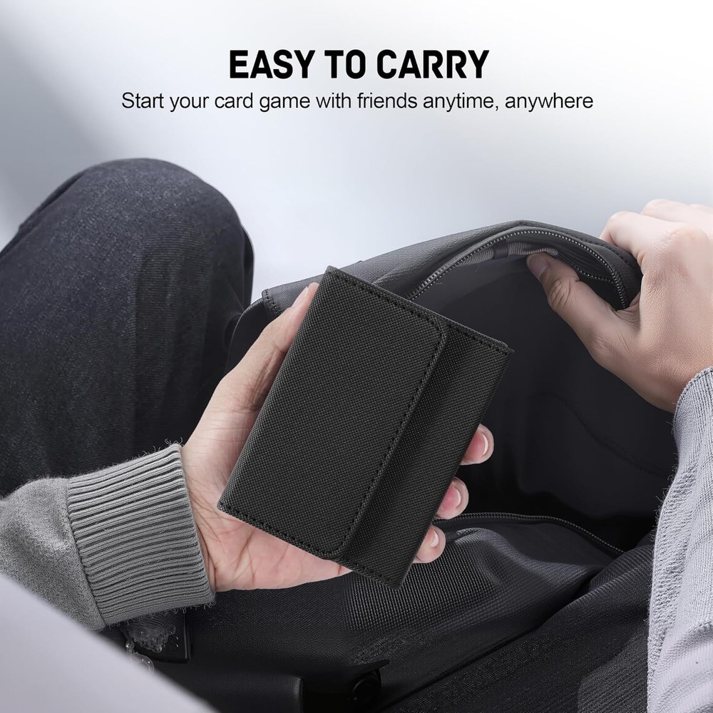 Reinforced Leather Card Case, Holds 100+ Double-Sleeved