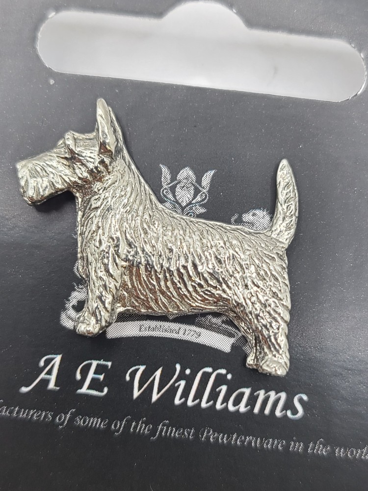 A.E. Williams Fine Brittish Pewter Scottish Terrier Lapel Hat Pin