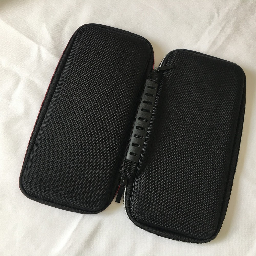 Nintendo Switch Lite Travel Case Hard Shell Black Protective Game Storage Pouch.