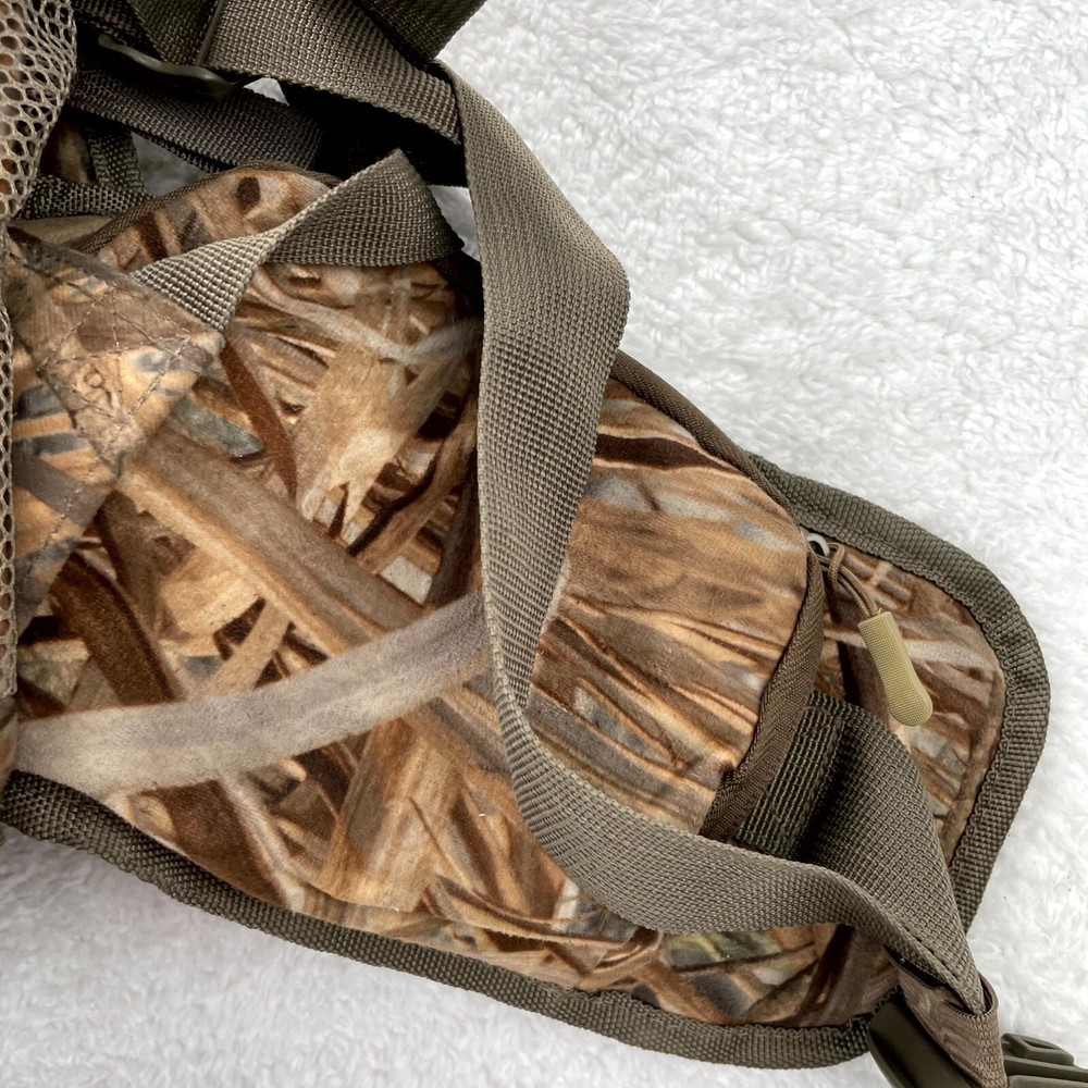Hunting Backpack Camo Realtree Brown Adjustable Padded Straps Side Mesh Pockets