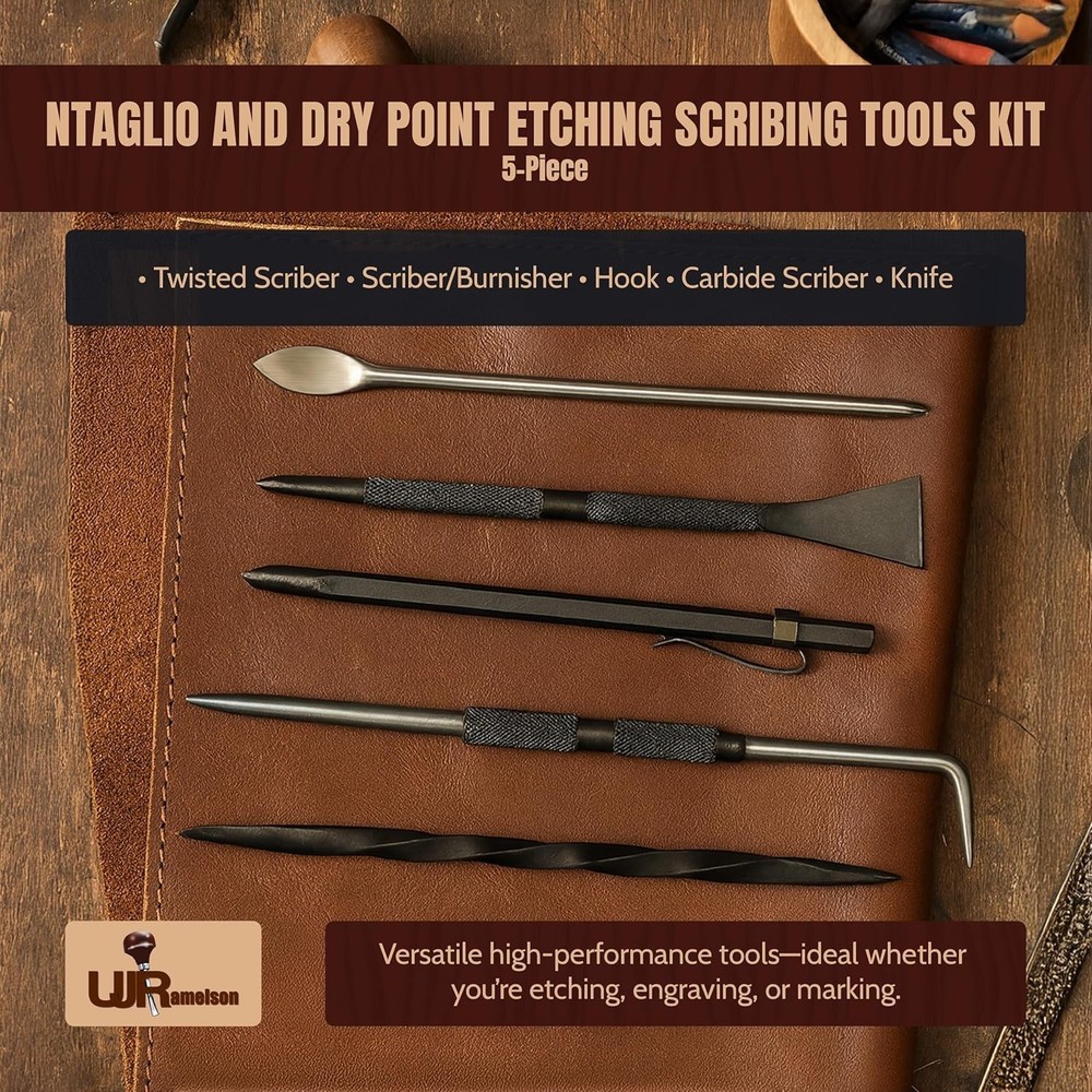 Complete Scribing Set with Hexagonal Handles for Enhanced Control and Grip