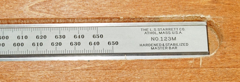 Starrett 123M 600mm Master Caliper - .02mm Vernier Scale