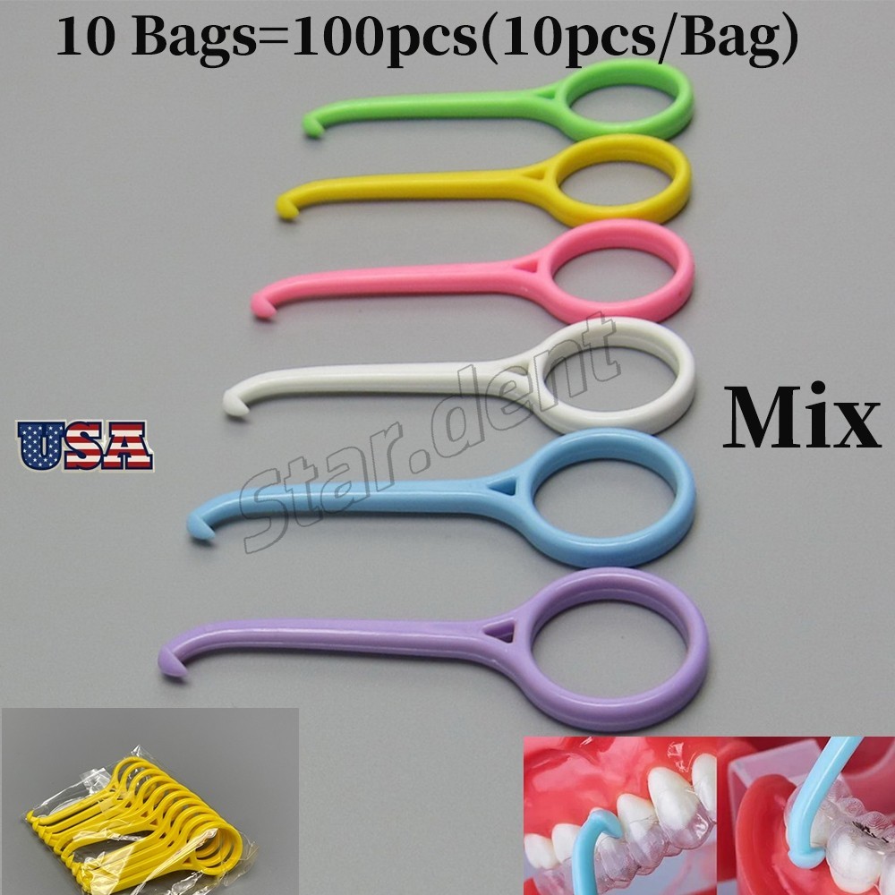 100Pcs Orthodontic Aligner Removal Tool Braces Extractor Nice Invisible Colors