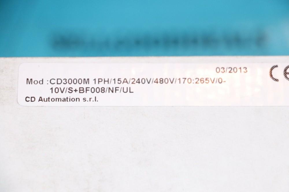 CD Automation CD3000M Thyristor Power Controller 1PH 15A 480V New
