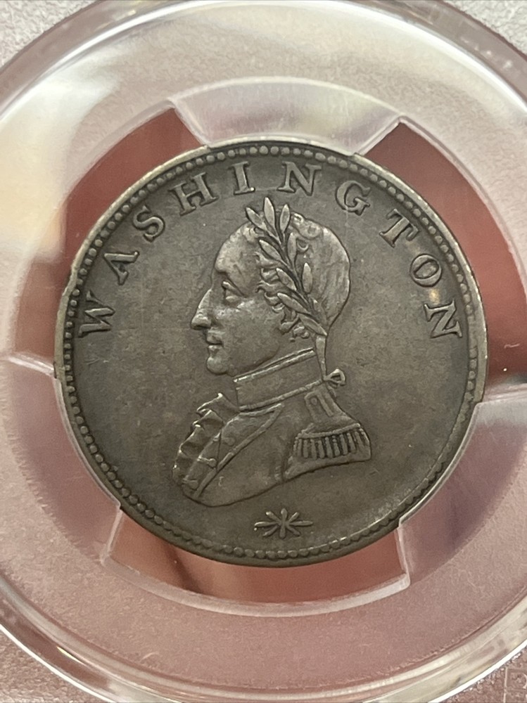 George Washington Doubled Head Colonial Copper Large Cent PCGS AU50