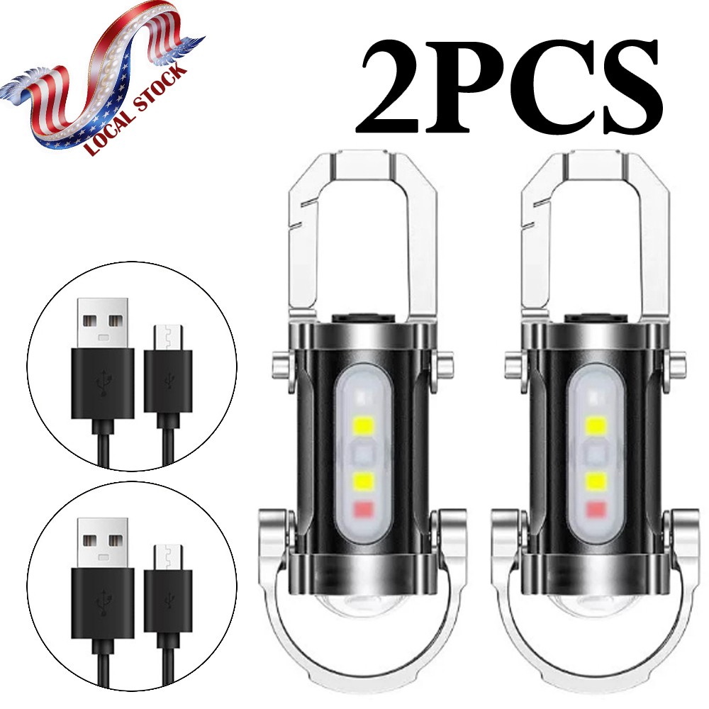 Portable Rechargeable Bright Keychain Flashlight Phone Charger,Emboadlie Mode AE