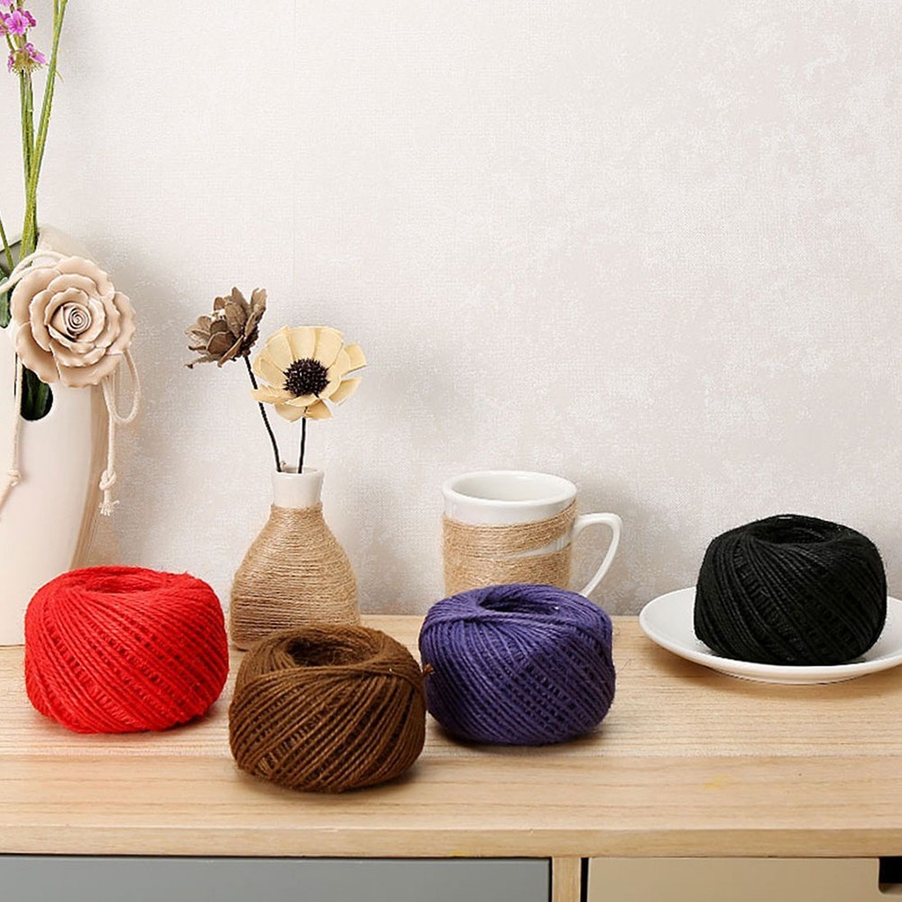 10 Pcs 25 M Jute Twine Rope Thick Decorative String for Gift Wrapping