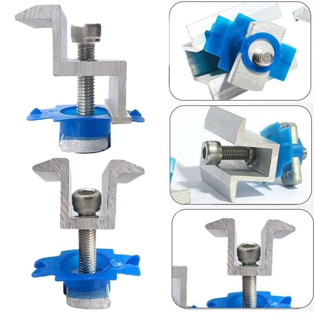 12X Solar Panel Bracket Clamps Module Clamp Solar Panel Holder For Mounting Rail