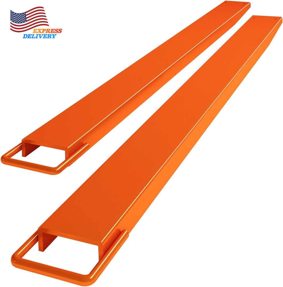 84" Fork Extensions 4.5" W 1 Pair Forklift Extensions for Forklift Truck Orange