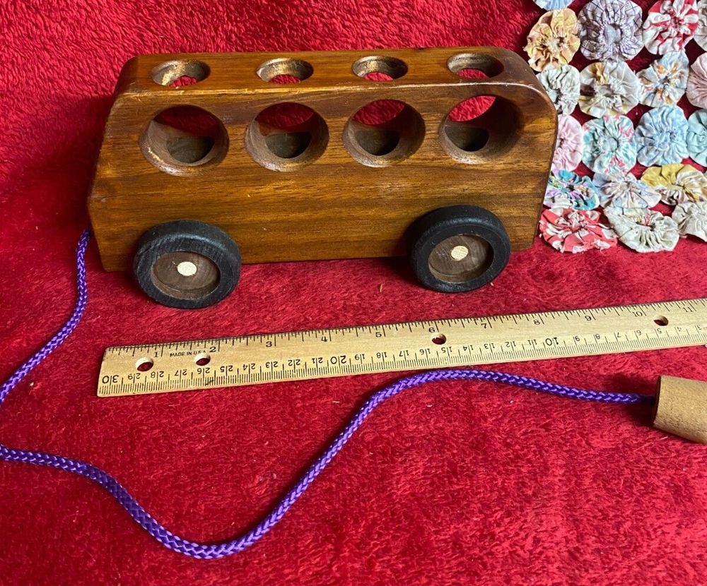 Wooden Bus Pull Toy