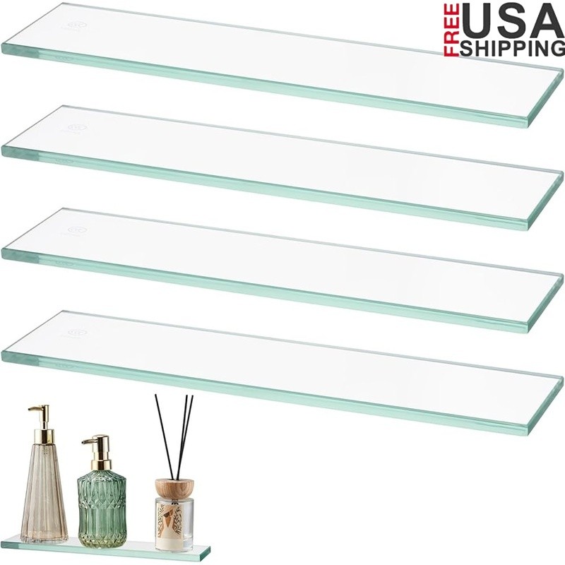 Medicine Cabinet Replacement Shelves Wall Mount Floating Storage Organizer Set