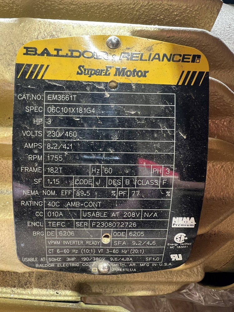baldor motor 3 hp