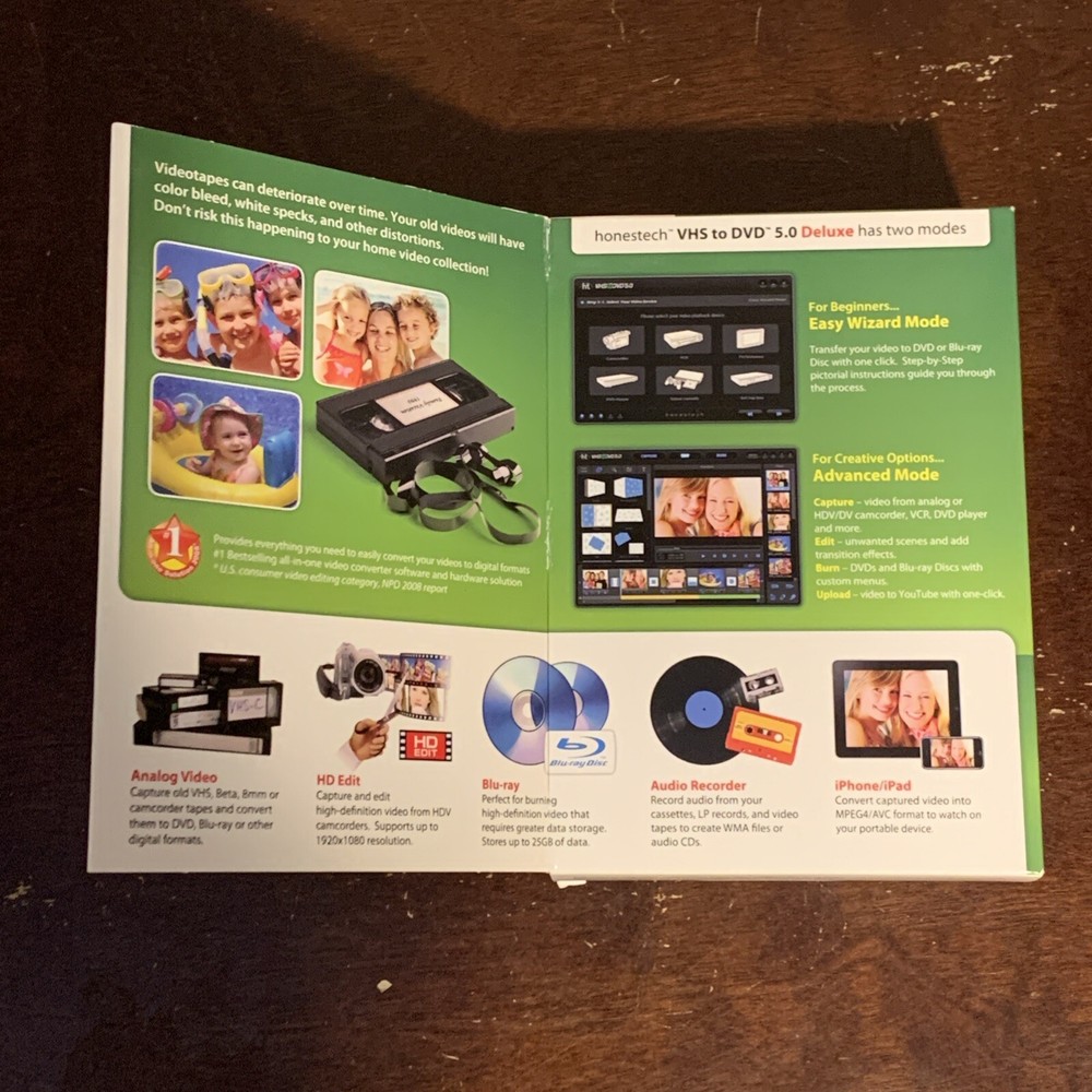 Honestech VHS to DVD 5.0 Deluxe Powerful & Effortless Video Conversion Solution