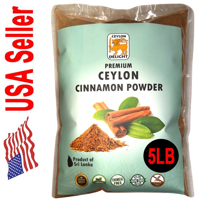 Premium Ceylon Cinnamon Powder, 80 Oz (5-LB)