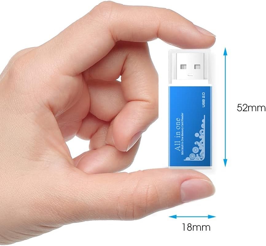 Portable Aluminum SD Card Reader Pack: Supports Multiple Card Types & Devices