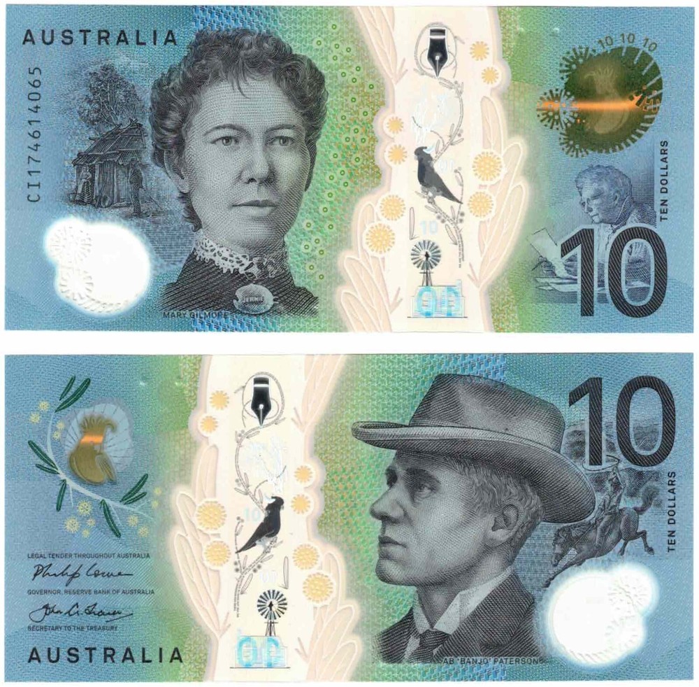 2017 Australia 10 Dollar Banknote P63 UNC Polymer
