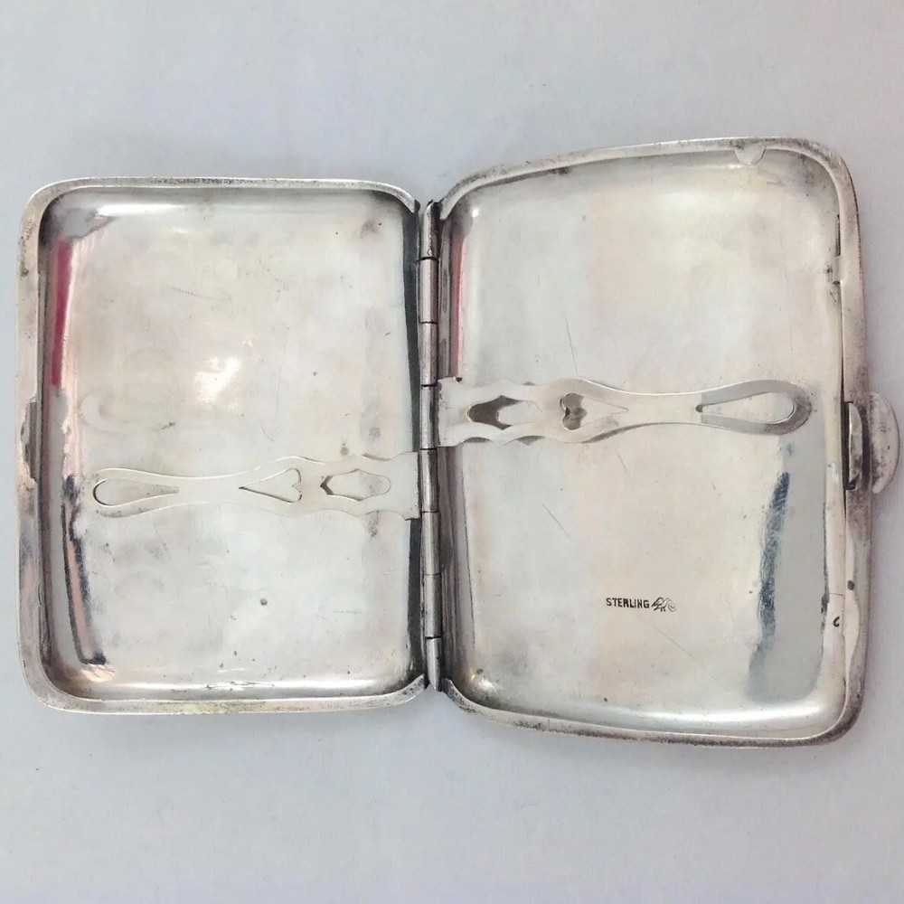 Rare Eagle American Cigarette Box Sterling c. 1900