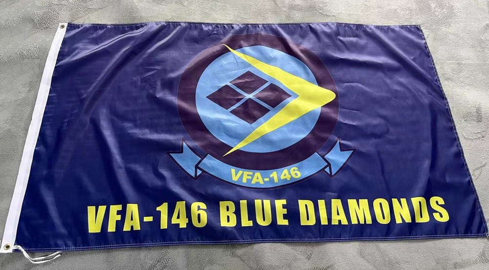 USN VFA-146 Blue Diamonds 3x5 ft Single-Sided Flag Banner VFA-146