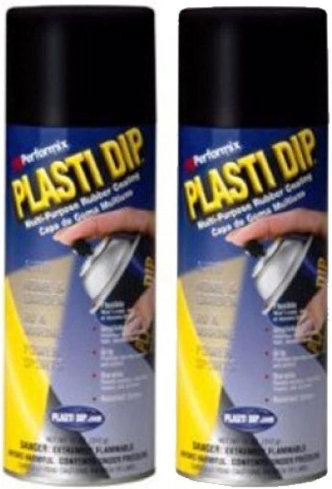 11oz Black Rubber Coating Spray - Flexible and Durable 2 Pack for Protection
