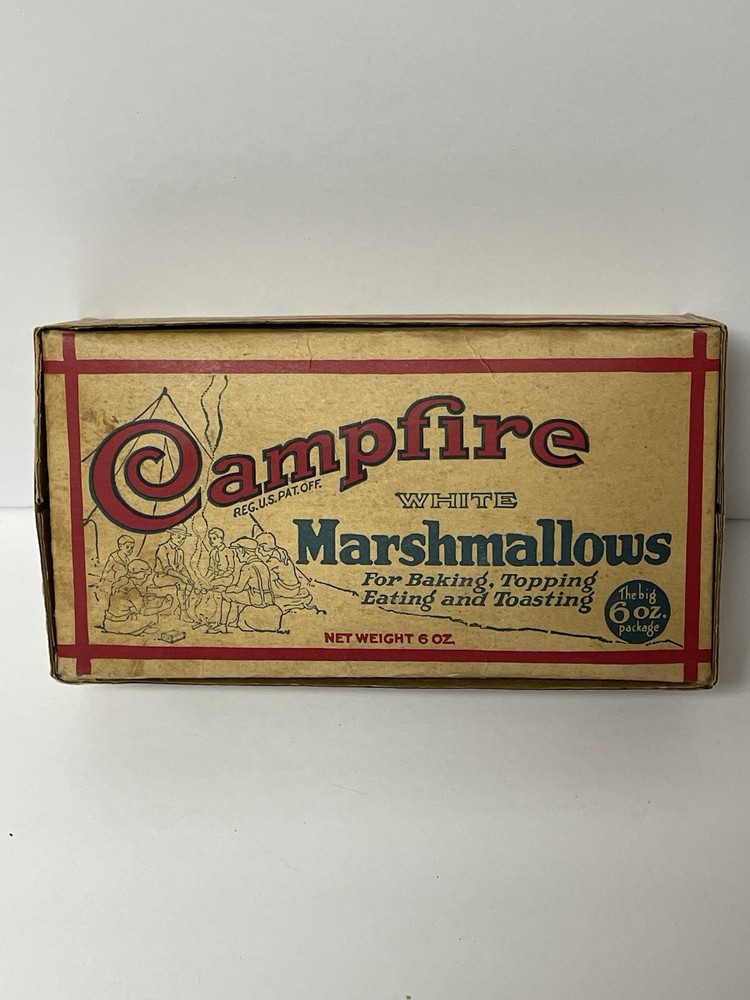 1920s-30s Campfire Marshmallows Cardboard Empty Box Extremely Rare