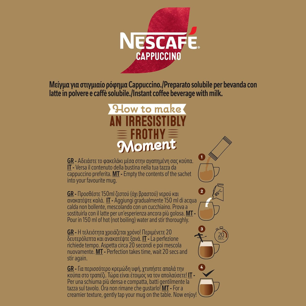 Nescafž Cappuccino 10 Sticks