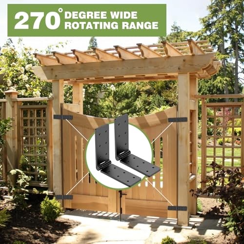 Heavy Duty Gate Hinges,70° Solid Double Layer Folding Butt Hinges with 2