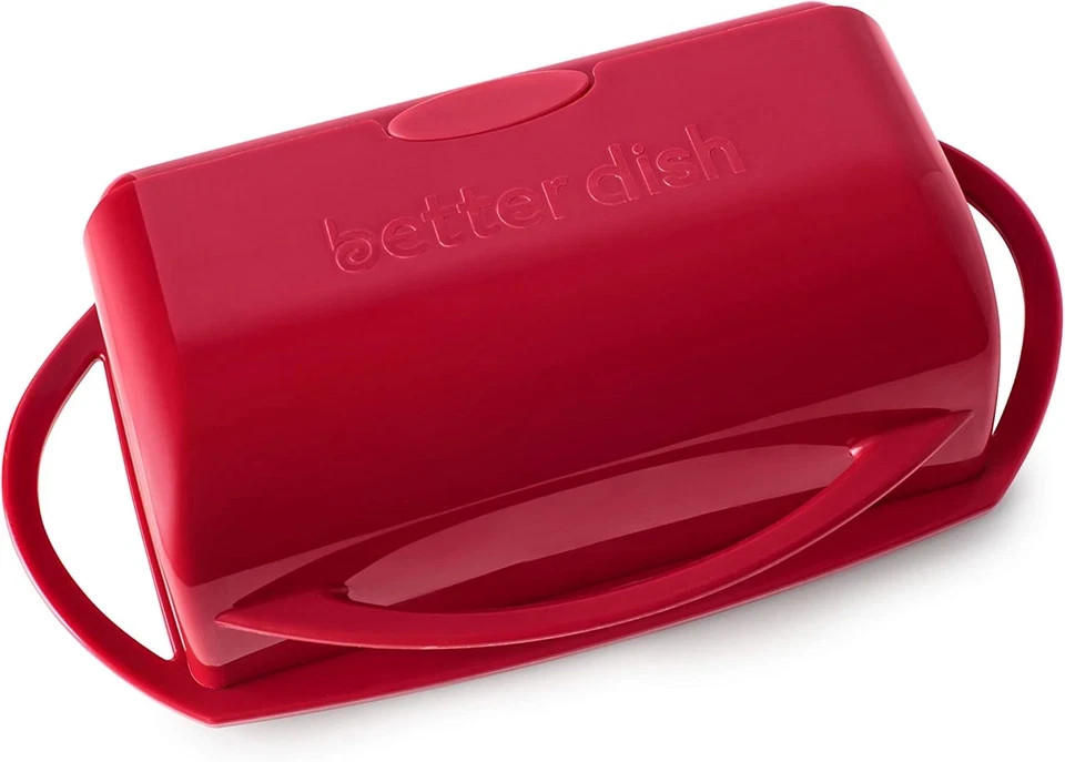 Flip-Top Butter Dish without Spreader (Red)