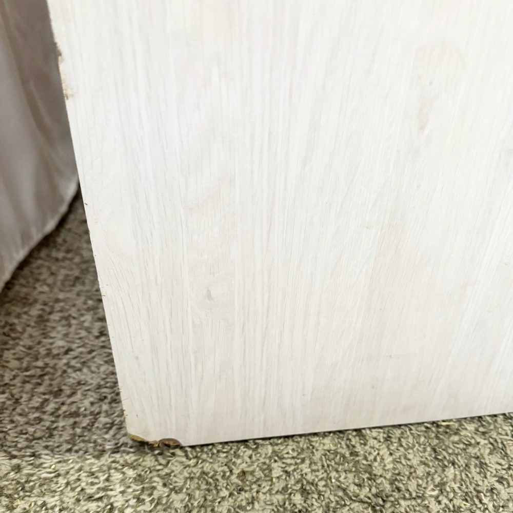 Postmodern Stucco Wood Grain Laminate Credenza
