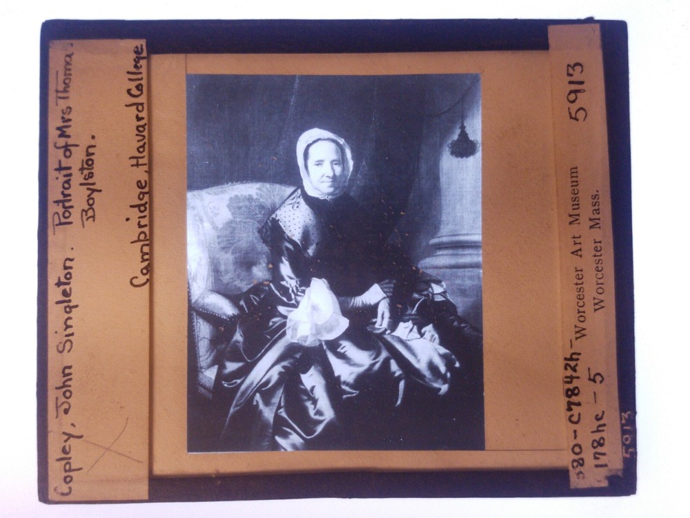 Mrs. Thomas Boylston, John Singleton Copley, Magic Lantern Glass Slide