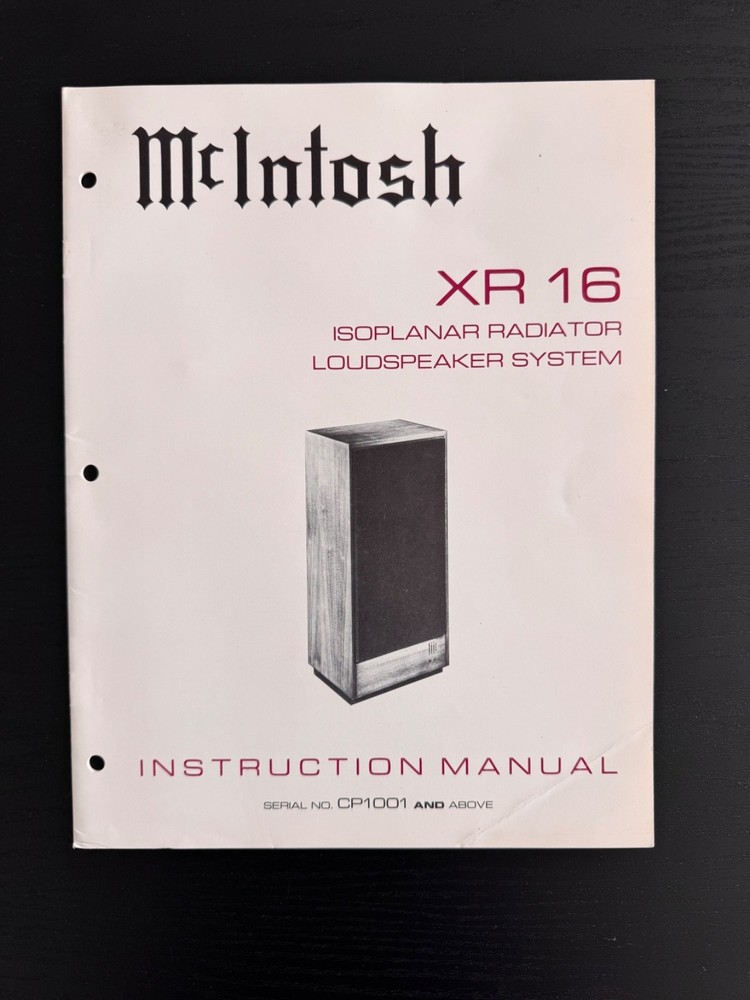 MCINTOSH 12 VARIOUS SPEAKERS MANUALS