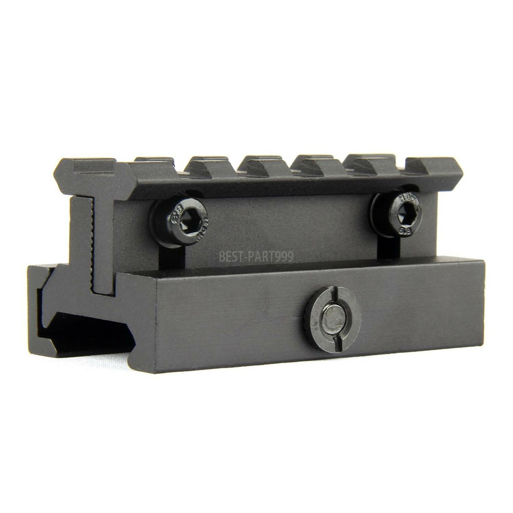 Quick Release Adjustable Height Picatinny Riser Mount - 5 Slot