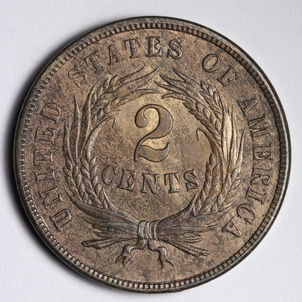 1868 Two Cent Piece CHOICE BU *UNCIRCULATED* MS E201 QNEM